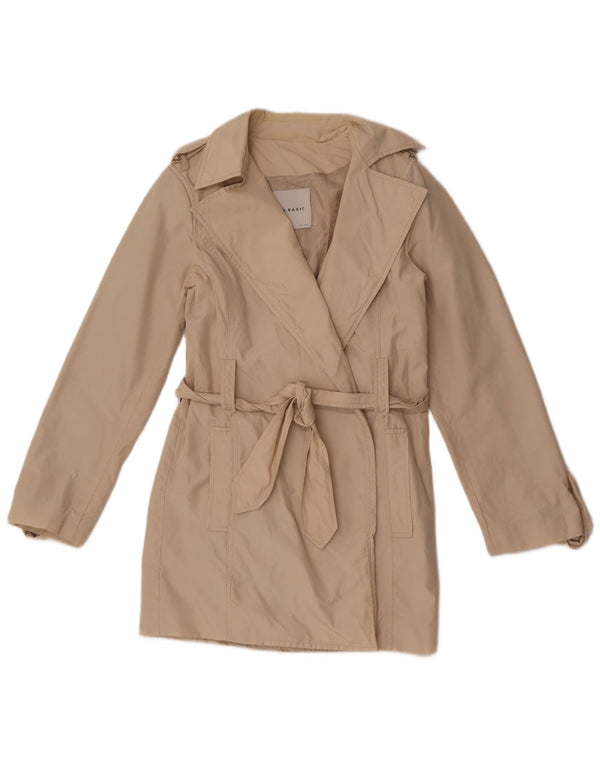 Trench corto da donna Zara UK 10 piccolo in cotone beige