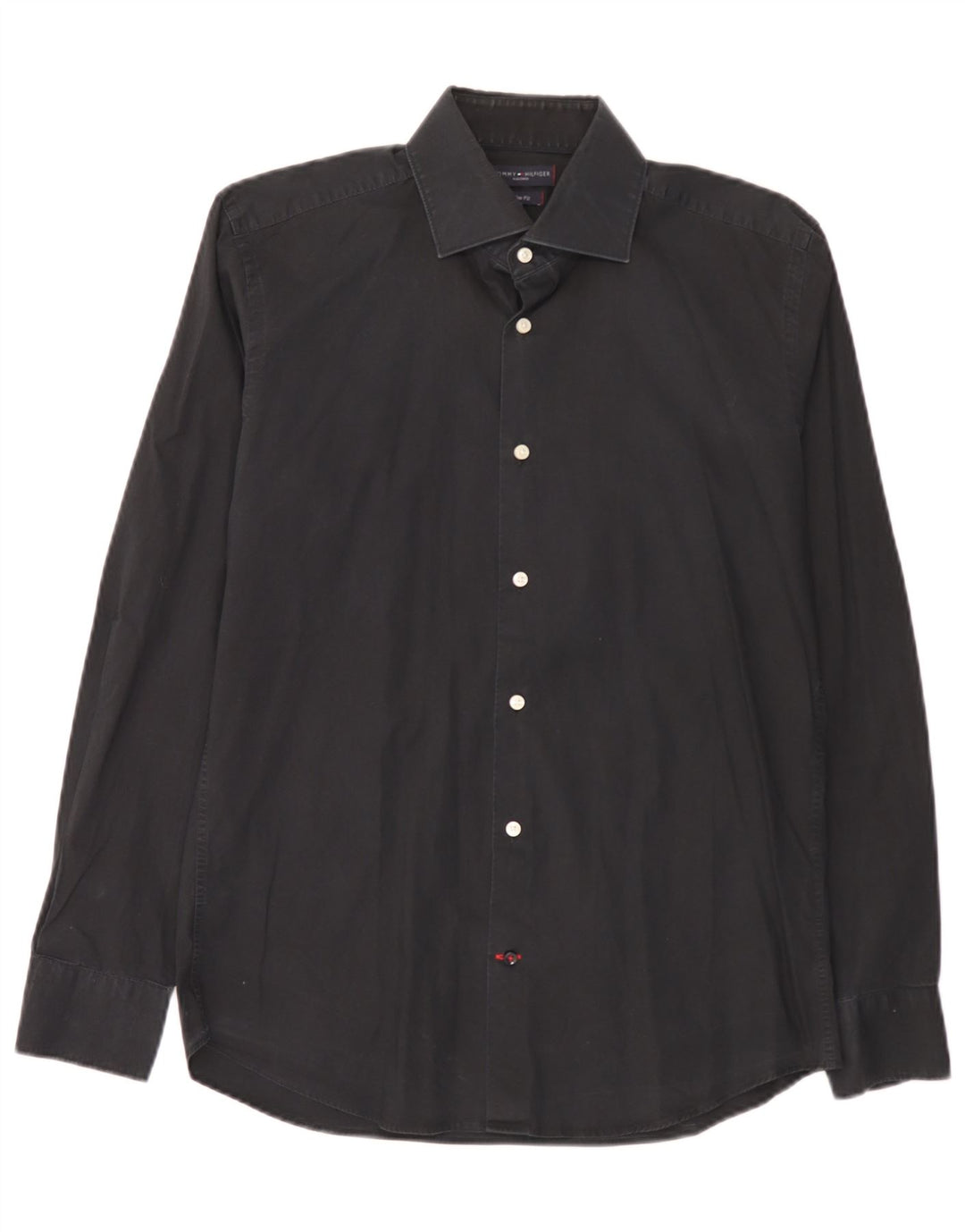 Camicia slim fit sartoriale da uomo Tommy Hilfiger taglia 40 15 3/4 media nera