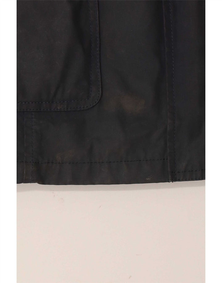 Giacca da donna in cotone cerato con cappuccio Fat Face UK 12 Poliestere medio blu navy
