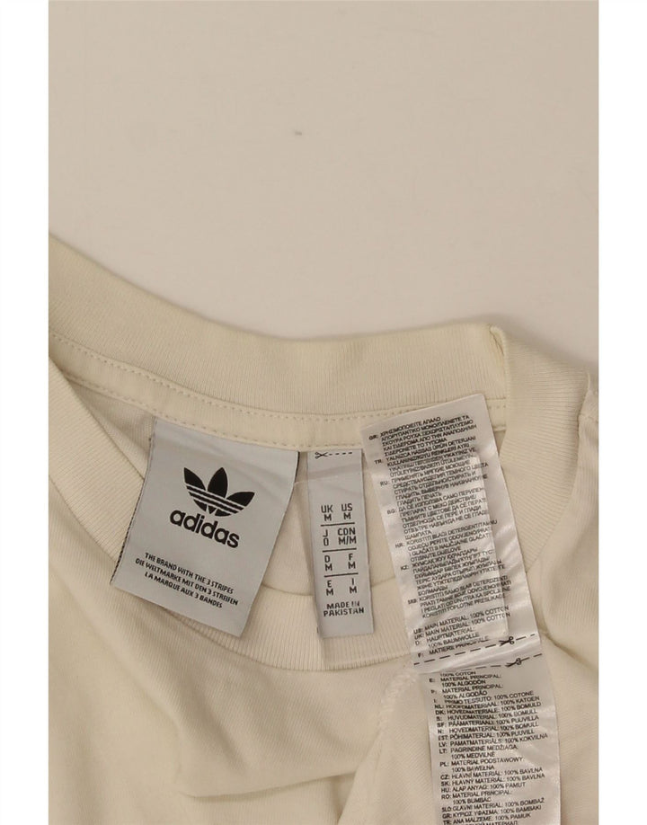 T-shirt grafica da uomo ADIDAS Top in cotone bianco medio