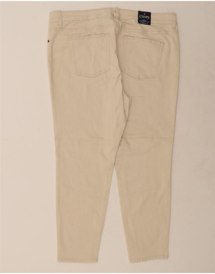CHAPS Womens Plus Size Slim Jeans US 18 XL W40 L28 Off White Cotton Vintage Chaps and Second-Hand Chaps from Messina Hembry 