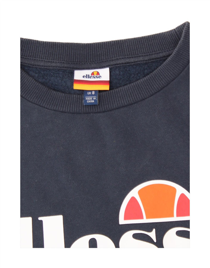 Ellesse, felpa grafica oversize da donna, maglione, UK 8, piccolo, blu navy