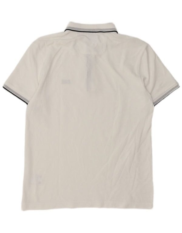 Polo Hugo Boss da uomo vestibilità regolare, taglia grande, in cotone bianco