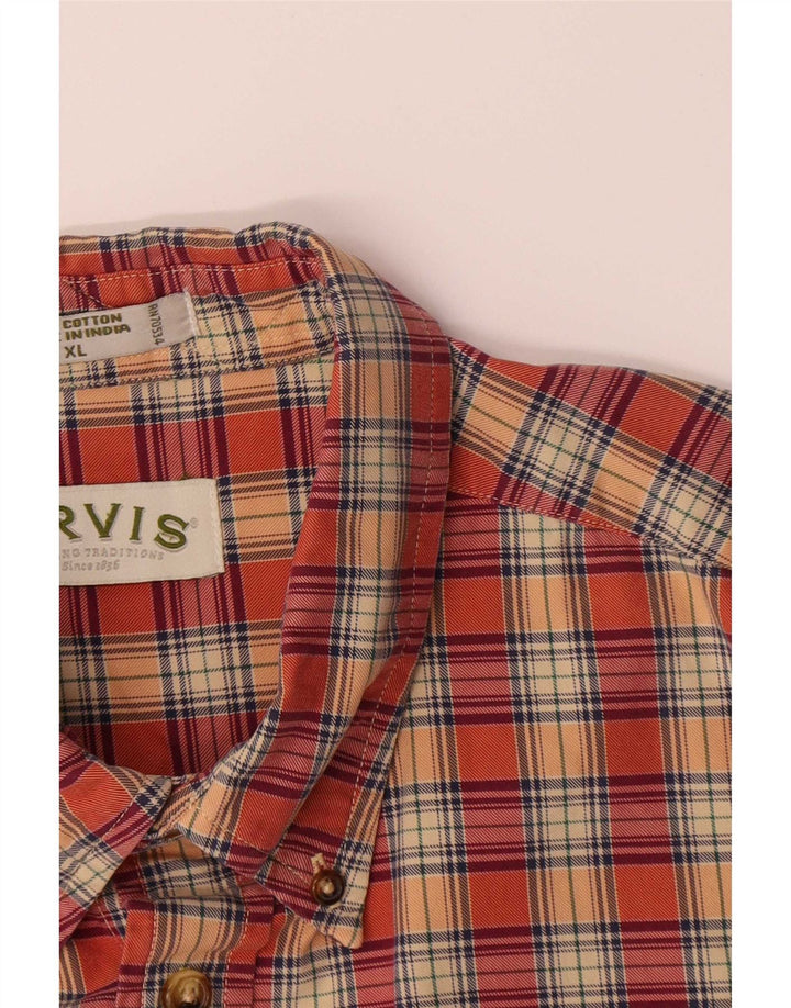 Camicia in flanella da uomo Orvis XL in cotone a quadri rossi