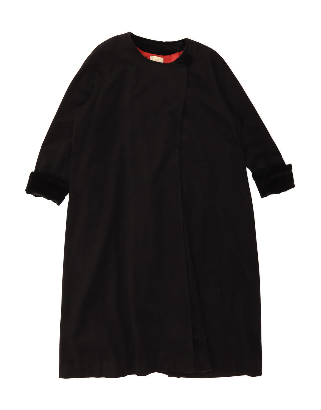 VINTAGE Womens Overcoat UK 20 2XL Black Vintage Vintage and Second-Hand Vintage from Messina Hembry 