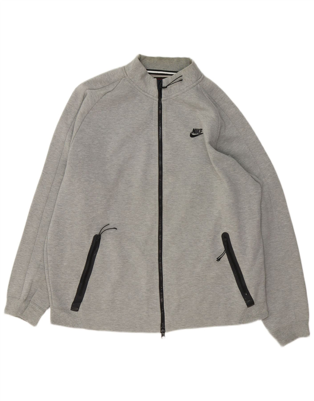 Giacca da ginnastica da uomo Nike, giacca grande, in cotone chiazzato grigio