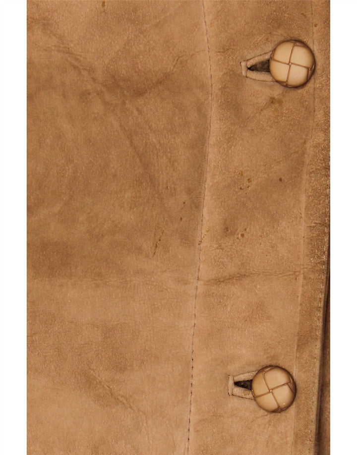 Cappotto in shearling vintage da donna UK 16 grande beige