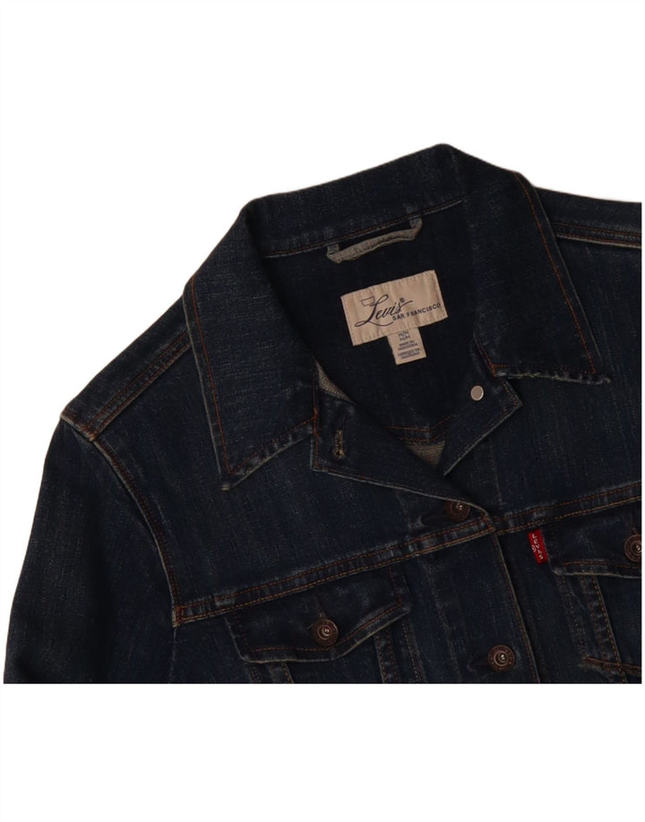 LEVI'S Womens Denim Jacket UK 12 Medium Blue Cotton