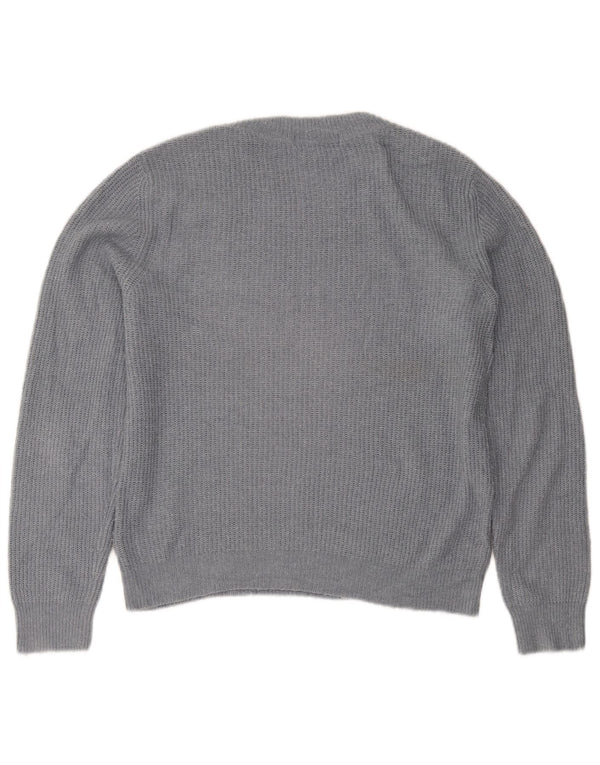 Maglione maglione girocollo da donna Marks & Spencer UK 12 Acrilico grigio medio
