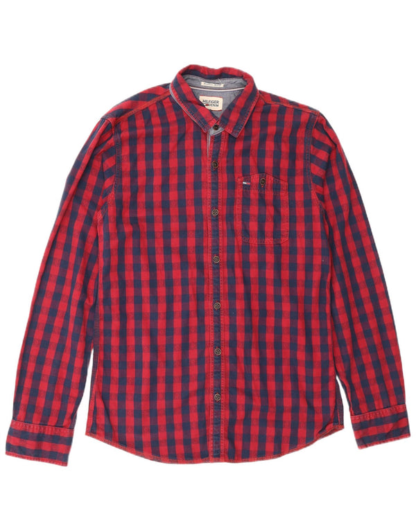 Camicia da uomo vestibilità regolare Tommy Hilfiger piccolo cotone a quadri rossi