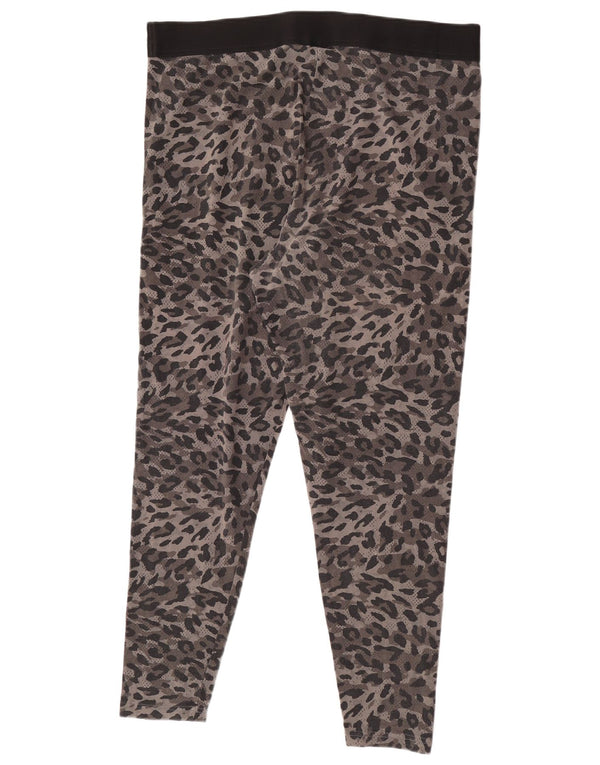 Leggings Adidas da donna UK 20 2XL grigio stampa animalier