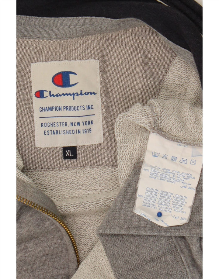 Giacca da tuta da uomo CHAMPION XL in cotone chiazzato grigio