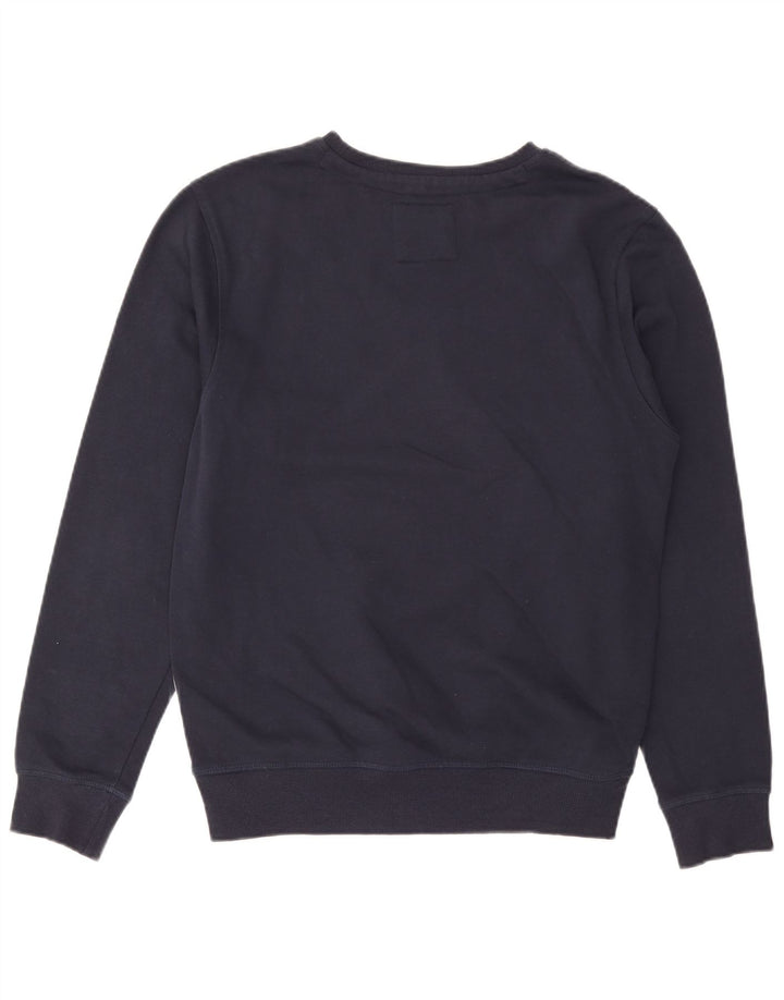 Felpa grafica da uomo Datch, maglione grande, cotone blu navy