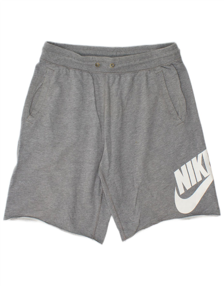 Pantaloncini sportivi Nike da uomo con grafica in cotone grigio medio