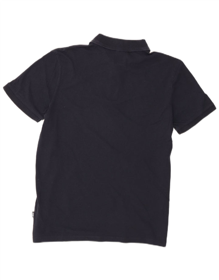 Polo da uomo Hugo Boss in cotone blu navy medio