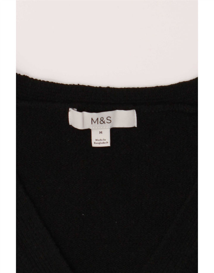 Maglione cardigan oversize da donna Marks & Spencer UK 14 medio nero