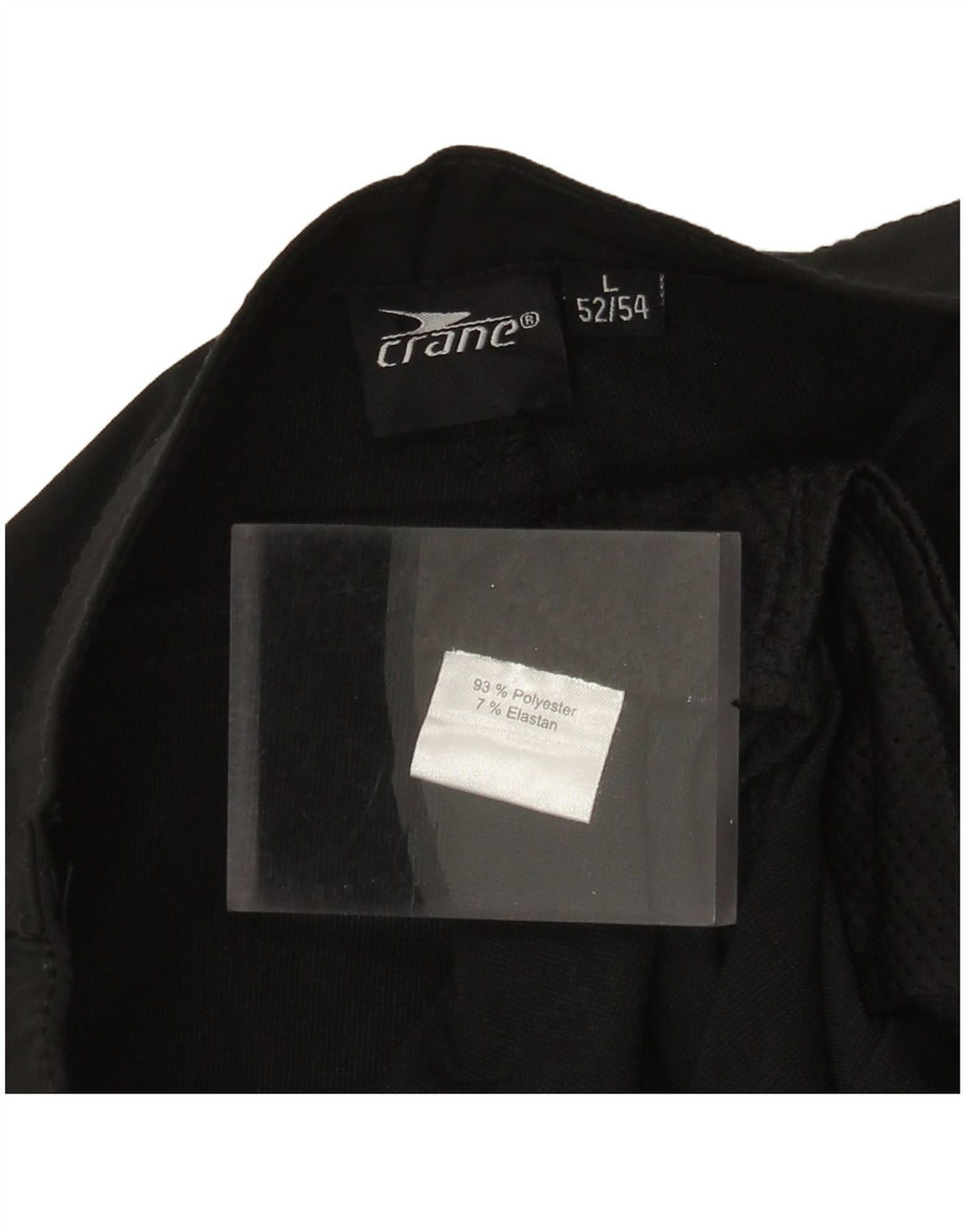 Pantaloni corti da uomo Crane IT 52/54 Large W34 L22 Poliestere nero