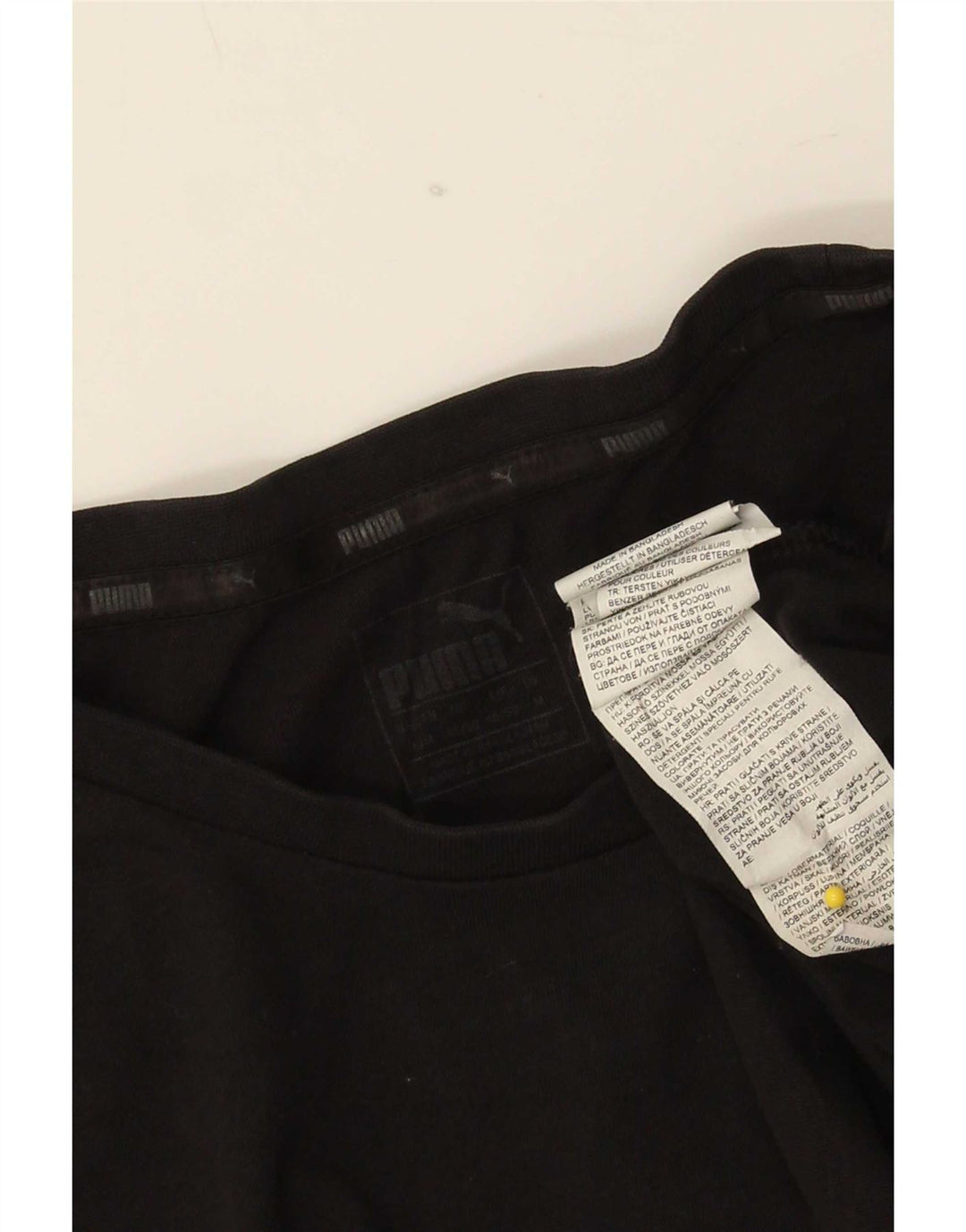 T-shirt grafica da uomo Puma Top in cotone nero medio