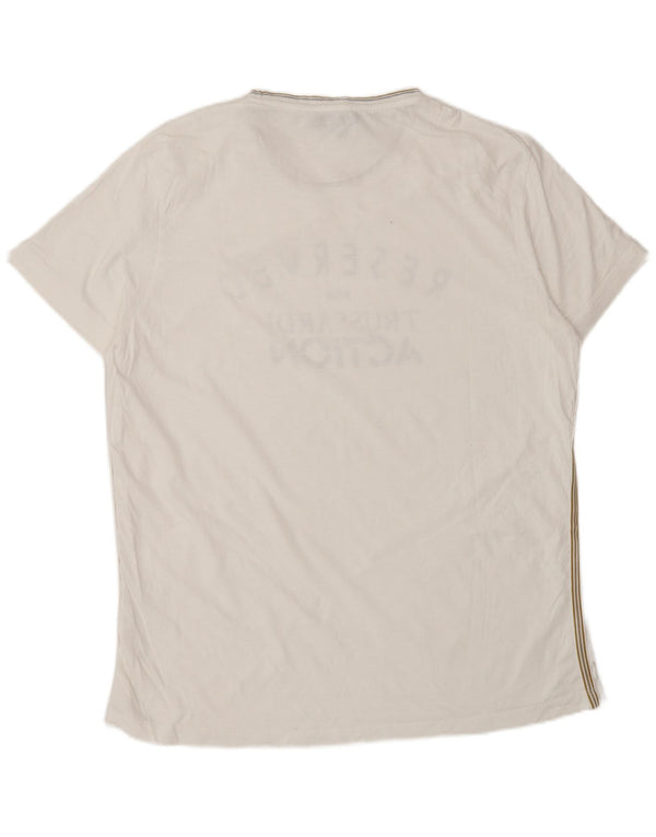 T-shirt grafica da uomo Trussardi Top 2XL in cotone bianco