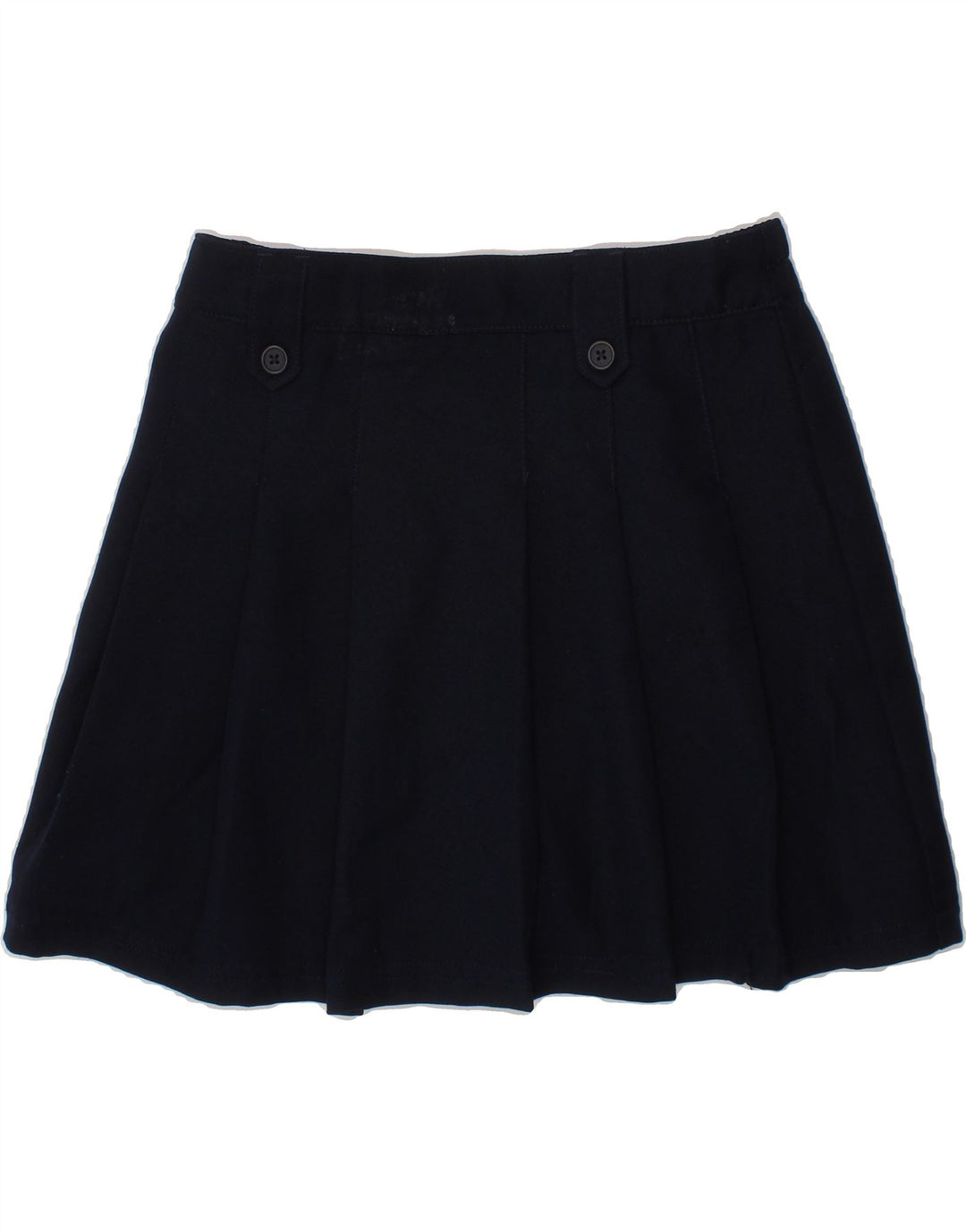 IZOD Girls Pleated Skirt 7-8 Years W26 Navy Blue Polyester Vintage Izod and Second-Hand Izod from Messina Hembry 