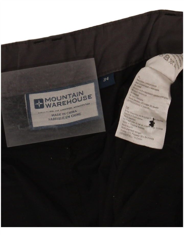 Pantaloncini cargo da uomo Mountain Warehouse W34 Large in poliestere nero