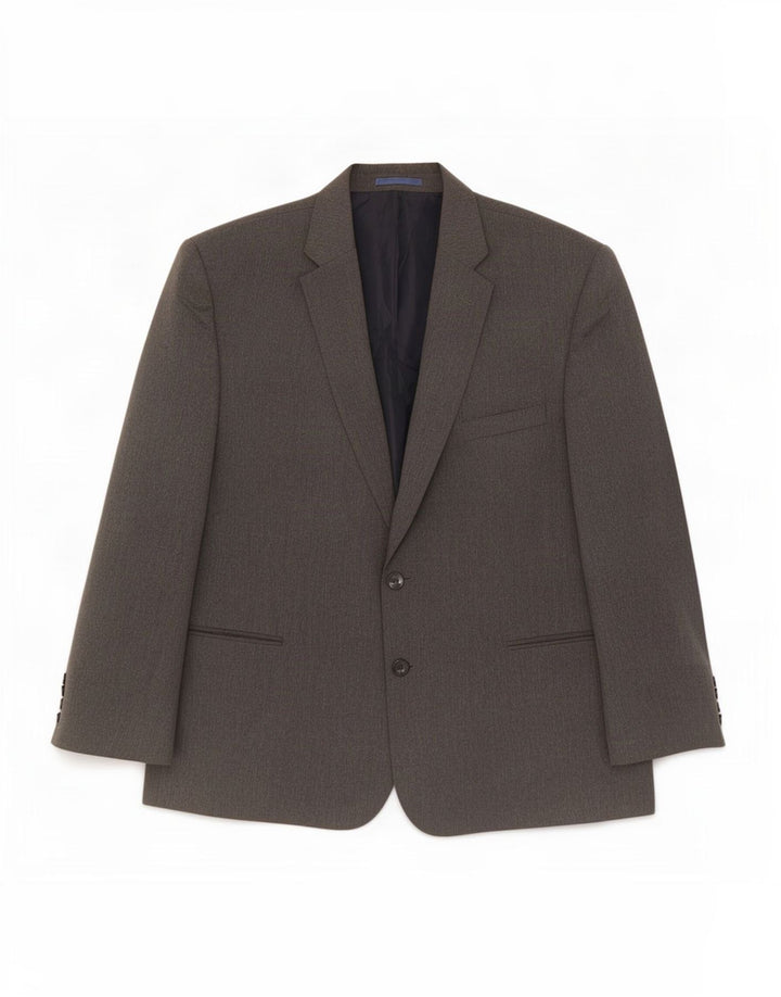 Giacca blazer a 2 bottoni Marks & Spencer da uomo UK 48 2XL poliestere grigio