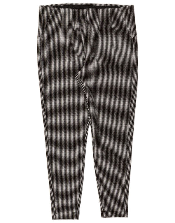 Pantaloni casual da donna Marks & Spencer UK 18 XL W36 L28 pied de poule neri
