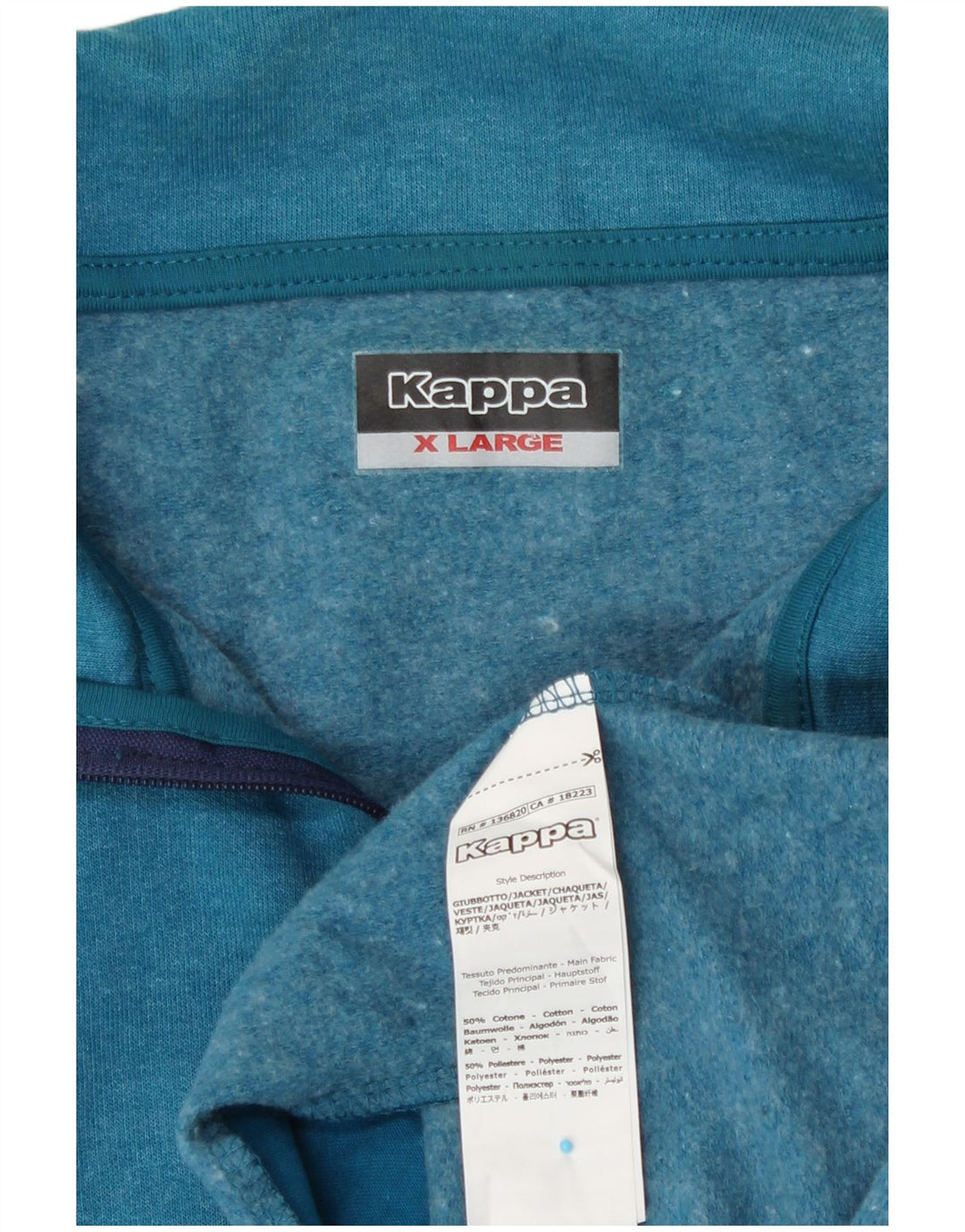 Giacca da tuta da donna Kappa UK 18 XL Blu cotone