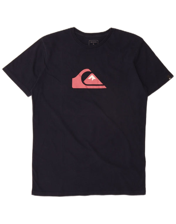 T-shirt grafica da uomo con vestibilità regolare Quiksilver, cotone medio blu navy