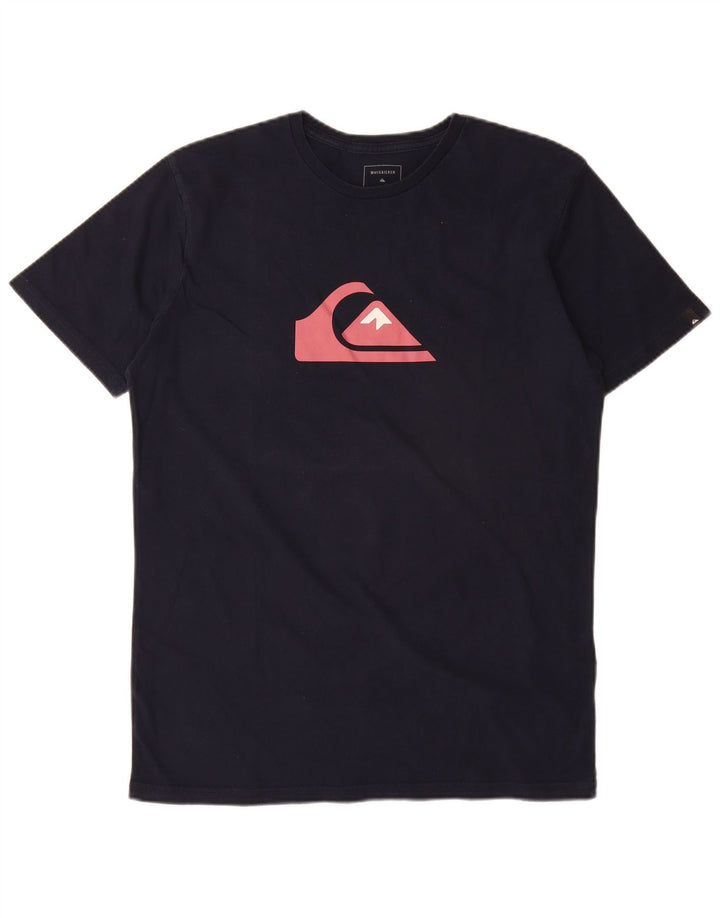 T-shirt grafica da uomo con vestibilità regolare Quiksilver, cotone medio blu navy