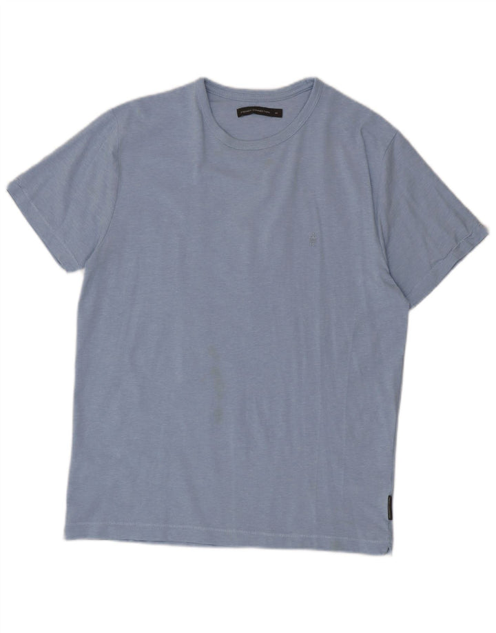T-shirt da uomo French Connection Top in cotone blu medio
