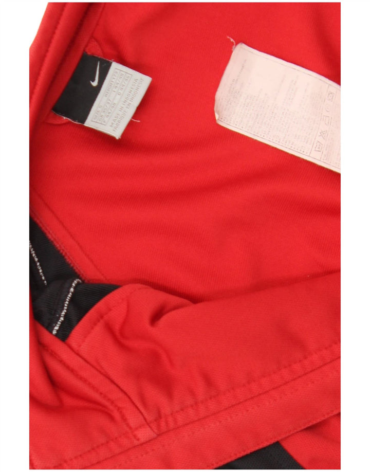 Giacca da tuta da uomo Nike UK 35/37 Small Rosso Colourblock Poliestere