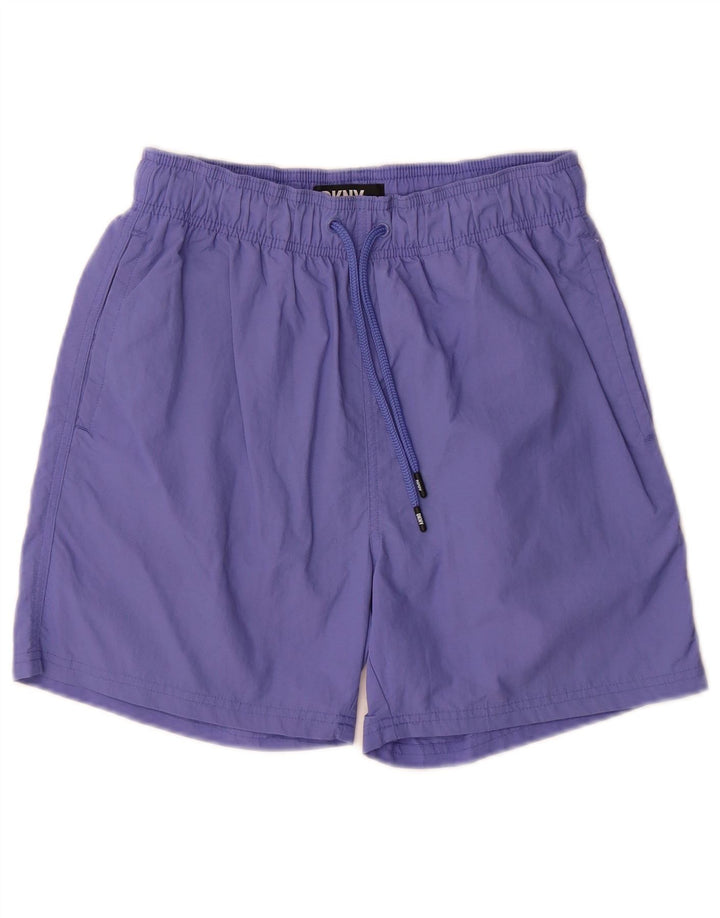 Pantaloncini da bagno Dkny per ragazzi 11-12 anni piccoli viola in poliammide
