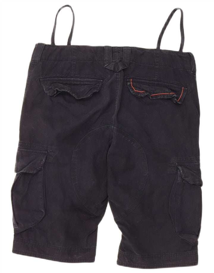 Pantaloncini cargo da uomo SUPERDRY medi W32 in cotone blu navy