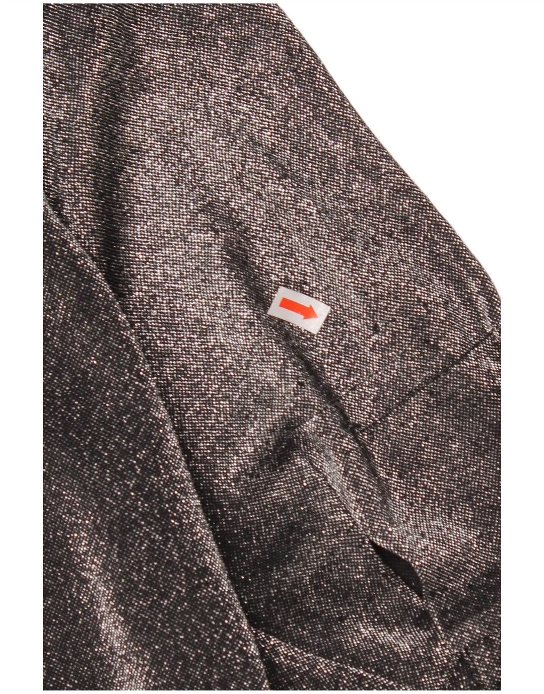 Camicetta camicia oversize da donna VINTAGE UK 16 grande poliestere chiazzato nero