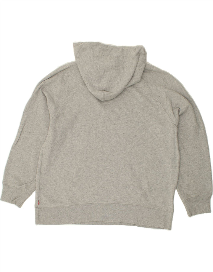 LEVI'S Mens Graphic Hoodie Jumper Medium Grey Vintage Levi's and Second-Hand Levi's from Messina Hembry 