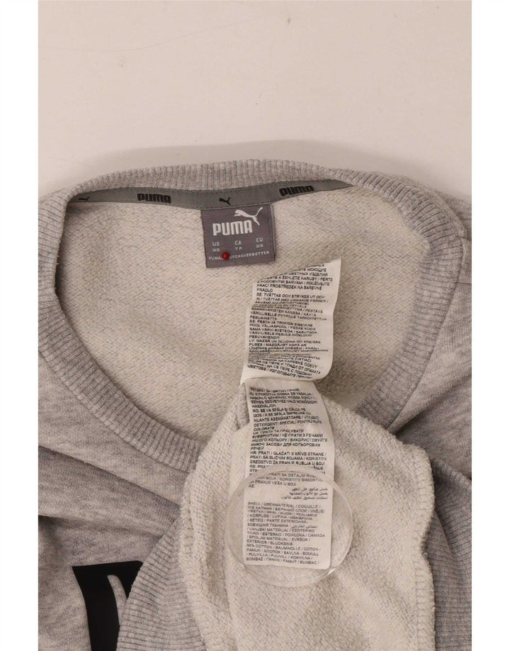 Felpa grafica da uomo Puma Jumper XS in cotone chiazzato grigio