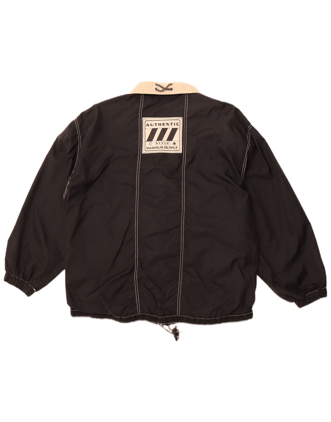 Giacca pratica da uomo dal taglio ampio AUTENTICA UK 38 media nera