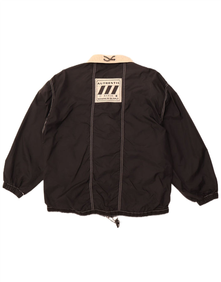 Giacca pratica da uomo dal taglio ampio AUTENTICA UK 38 media nera