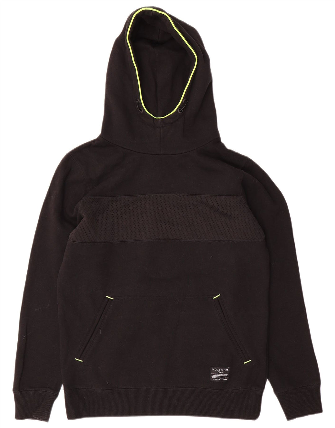 Maglione con cappuccio da uomo Jack & Jones piccolo in cotone nero