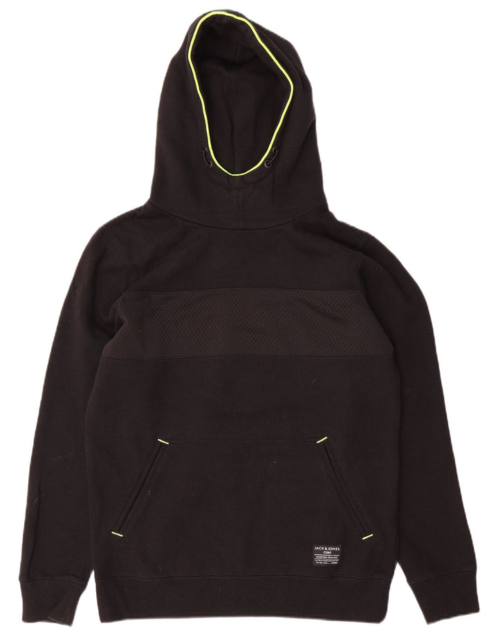 Maglione con cappuccio da uomo Jack & Jones piccolo in cotone nero
