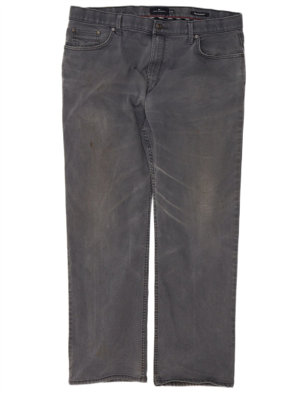 Jeans dritti Marks & Spencer da uomo blu Harbour W38 L31 cotone grigio