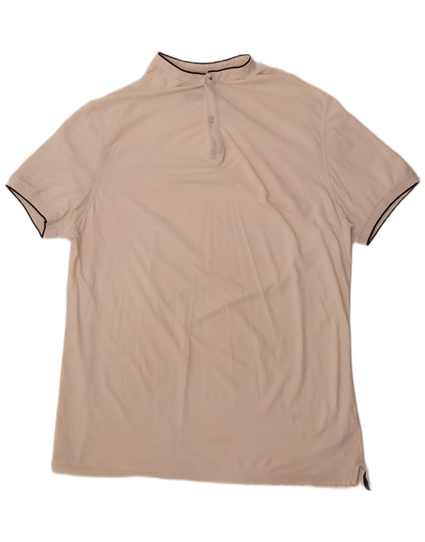 Polo da uomo vestibilità casual Massimo Dutti 2XL cotone bianco