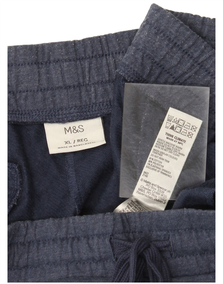 Pantaloni da tuta da uomo Marks & Spencer XL in cotone blu navy