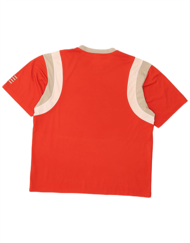 T-shirt da uomo Fila Top IT 52/54 Large Rosso Colourblock in poliestere