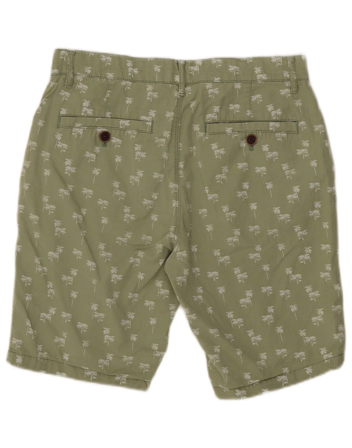 Pantaloncini chino da uomo Fat Face W30 in cotone floreale verde medio