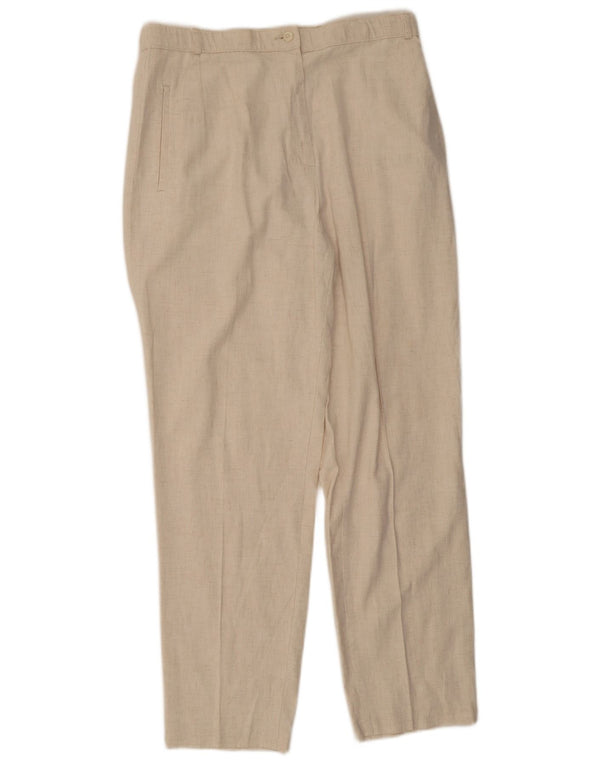 Pantaloni casual da donna Marks & Spencer UK 16 Large W32 L28 Beige screziato