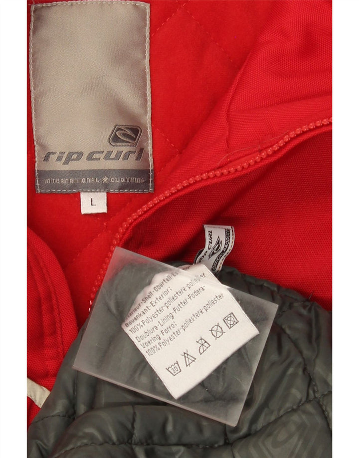Giacca a vento da uomo Rip Curl UK 40 Large Poliestere color block rosso