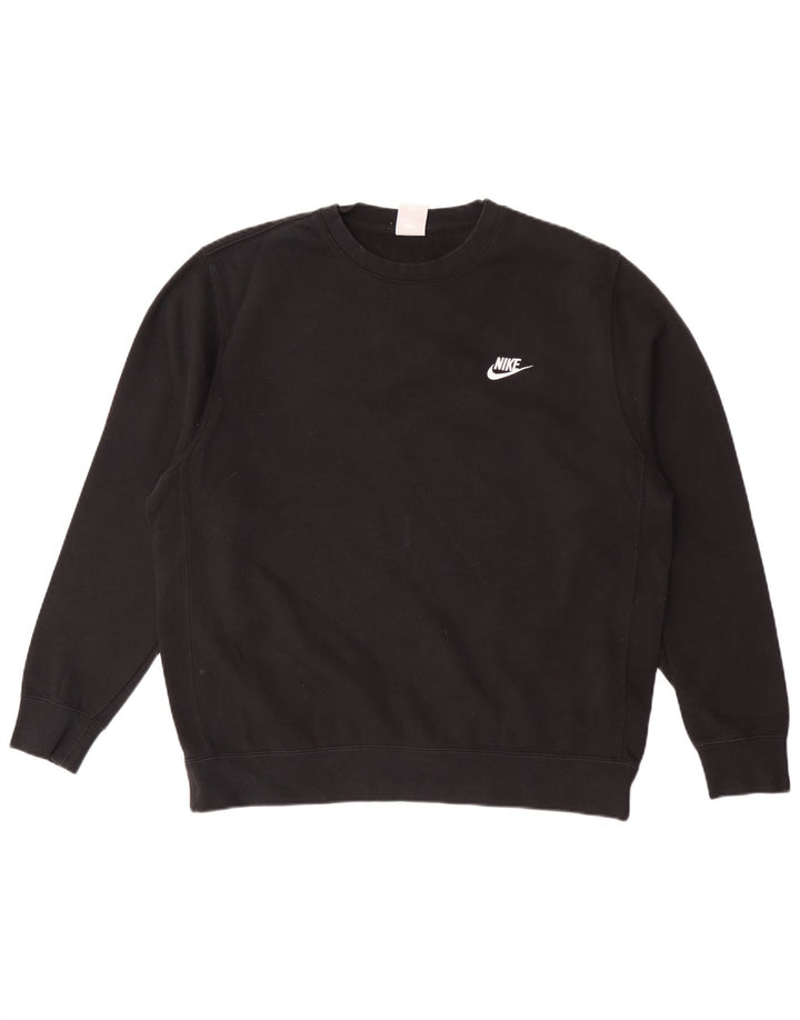 Felpa da uomo Nike Maglione grande in cotone nero