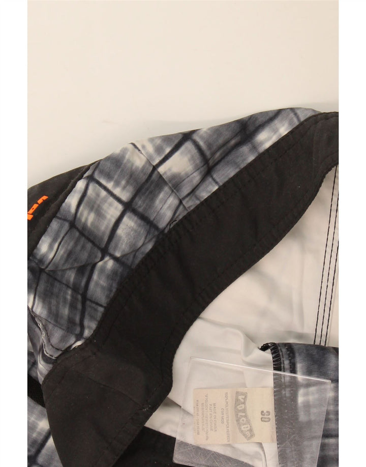 Pantaloncini da bagno da uomo Volcom medio in poliestere a quadri blu navy